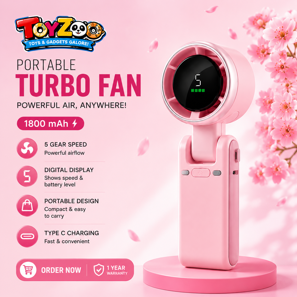 Turbo High-Speed Mini Fan